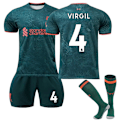 Pikkukuva 1 / 5: Uusi jalkapallosetti pojille, lyhythihainen paita ja sukat, jalkapallo Liverpool 3. peliasu #4 liverpool 3rd kit #4 liverpool 3rd kit #4 22/(6-7 years)