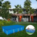 Miniatyrbild 4 av 5: Poolskydd, Rektangulär, UV-resistent, Dammtät, Poolprodukter, Blå - 220 X 150 Cm