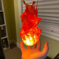 Miniatyrbild 2 av 3: Halloween Hand Floating Fireball Magic Illuminated Flame Fire Light Cosplay Party Props Red