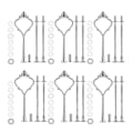 Miniatyrbillede 1 af 5: 6 sæt bakke hardware til kage stativ 3 tier kage stativ montering hardware holder til bryllup og fest [reduceret!!! 30off%]