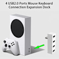 Miniatyrbillede 2 af 5: Udvidelsesdock 4-i-1 Ingen ventetid Anti-interferens 4 Usb2.0 Spilkonsoller Controllere Usb Hub Til  Xbox Series S