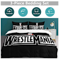 Miniatyrbild 5 av 5: c938 WWE 2 Bädd Täcke Mikrofiber Sängkläder Set Lättviktiga 3-delars Täcke Set, 1 Påslakan och 2 Örngott för Barn ee938 135x200cm 53x78in