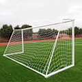 Miniatyrbillede 1 af 2: Fodboldnet Korrosionsbestandig Robust Konstruktion Hvid Bærbar Fodboldmål Net Til Udendørs