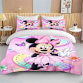 Miniatyrbild 1 av 5: c95 Mickey Minnie Påslakan Säng Tvådelat Tredelat Set Lämpligt King Size Full Size Örngott Täcke Sömnad ee95 135x200cm 53x78in