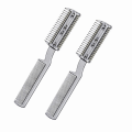 Miniatyrbillede 1 af 4: 2 stk. Razor Comb til hunde, kæledyrshårformer, Razor Comb, hårtrimmer, kam med blade, Razor Comb, dobbeltsidet fjernelse