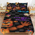 Miniatyrbild 1 av 5: x263 Five Nights at Freddy's FNAF Påslakanset Mikrofiber Sängkläder 3D-tryckt Lättviktigt 3-delat Täcke, 1 Påslakan och 2 Örngott 135x200cm 53x78in