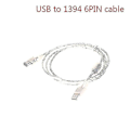 Pikkukuva 1 / 5: 1 X Firewire Ieee 1394 6-pinninen uros USB 2.0 -urosadapterikaapeli Shytmv