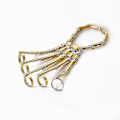 Miniatyrbillede 1 af 5: Halloween Armbånd til Kvinder Gothic Punk Hånd Skalle Skelet Elastisk Armbånd 2 stk Guld + Sort Bd-YUHAO