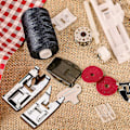 Miniatyrbillede 4 af 5: Syfod Quilting Trykfodssæt Til Hjem Multifunktionel Symaskine (sølv) (3stk)