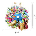 Miniatyrbillede 5 af 5: Påskekrans Multi-lag 3D Visuel Effekt Dør Kunstig Girlande Kanin Krans Festival Dekoration Hjem Indretning Tyuhe C