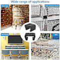 Miniatyrbilde 3 av 5: Rattan Møbelklips Multipurpose Wicker Sofa Connector Feste Feste Holdbar Card Slot 5.25cm pack Of 8