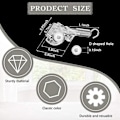 Miniatyrbilde 2 av 5: 4 stk. Blind Wand Tilt Control Wand Tilter for 1 tommers Mini Blind Head Rail Blind Tilt Mekanisme Erstatning med D-formet Gear Tilt Mekanisme Hook C