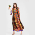 Miniatyrbild 2 av 5: 70-talskläder för kvinnor Discoklänningstillbehör 60-tals 70-tals kostymklänning för kvinnor Hippie kostymkläder Outfit Halloween, 50% erbjudande Brown L