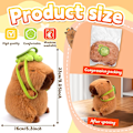 Miniatyrbillede 6 af 6: Capybara plyslegetøj, 23 cm Capybara bærer skildpadde rygsæk, udstoppet dyr Capybara legetøj, søde plysdyr marsvin plys