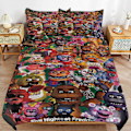 Miniatyrbild 1 av 5: x228 Five Nights at Freddy's FNAF Påslakanset Mikrofiber Sängkläder 3D-tryckta Lätta 3-delade Täcke Set, 1 Påslakan och 2 Kuddfodral 240x260cm 94x102in