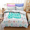 Miniatyrbild 5 av 5: v5795 Sängkläder Animal Crossing Sängset 3 Delar Påslakan Örngott Överdrag Barn Presenter Sängkläder IU5795 135x200cm 53x78in