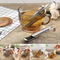 Miniatyrbillede 4 af 5: Tesil i rustfrit stål, 2-pak tesier i net med krog-håndtag, te-infuser, rustfrit stål til løs te, rooibos, kaffe, krydderier, te