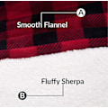 Pikkukuva 3 / 5: Pehmeä ja lämmin jättimäinen etutaskullinen hupparipeitto Red and black check