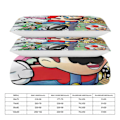 Miniatyrbilde 2 av 5: x249 Super Mario Dynetrekk Mikrofiber Sengesett 3D-printet Lettvekt 3-delt Dynesett, 1 Dynetrekk og 2 Putetrekk for Barn Gutter 135x200cm 53x78in