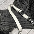 Miniatyrbild 2 av 5: Fashion Läder Midjeväska Bröstväska Telefonväska Med Metallkedja För Kvinnor White