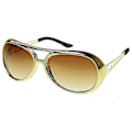 Pikkukuva 1 / 3: Suuret Elvis King Of Rock Roll Tcb Aviator -aurinkolasit Gold