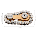 Miniatyrbild 2 av 5: Ny 2023 Hot Rostfritt Stål Kedjehjul Fidgets Kedja Fidget Kub Växlar Länk Cykelkedja Nyhet Fidget Block Kinetisk Skrivbordsleksak silvergold