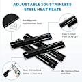 Miniatyrbilde 3 av 4: Tcgg-4st Justerbare Varmespredere, 30-53cm Varmeplate Gassgrill Kit Grilltilbehør Verktøy for De Fleste Gassgriller Universell Erstatningsdel