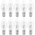 Miniatyrbild 1 av 5: 10-pack B15d halogenlampor, dimbara 42w C35 halogenljuskälla 42w B15d Eco halogenlampor B15d ljuskällor liten bajonett