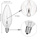 Miniatyrbillede 2 af 5: 10 Pak 60W 120V E12 Sockel B10 CTC Glødepærer, Transparente Lyslys Pærer til-yuyu