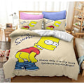 Miniatyrbild 1 av 3: v5418 Sängkläder Simpsons Tecknad Påslakan Sängset Storlek Barn Present Sängkläder IU5418 135x200cm 53x78in