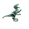 Miniatyrbild 3 av 3: 2 st Jurassic Dinosaur World Park Dinosaur Indoraptor Velociraptor Blue Byggsten Klossar Stad Montering Leksaker För Barn