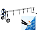 Miniatyrbillede 2 af 5: Pool Cover Reel til overjordiske pools, Pool Cover Reel, Swimming Pool Cover Reel, Rustfrit stål bevægeligt Reel System, 8stk Reel Fixing Kit