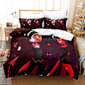 Miniatyrbild 1 av 5: v126 Sängkläder Hazbin Hotel Fashion Moxxie Boss Sängset Pojkar Flickor Twin Queen King Size Påslakan Örngott Säng Pojkar Vuxen 3-Delars Sängset 135x200cm 53x78in
