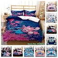 Miniatyrbild 3 av 5: v4883 Sängkläder Lilo och Stitch Heminredning Sängset Tecknad Donna Örngott Mjuka Sängkläder Sänglakan IU4883 135x200cm 53x78in