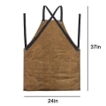 Miniatyrbilde 5 av 5: Lærverkstedforkle med verktøylommer, varme- og flammebestandig, kraftig sveiseforkle, 24\" x 37\", justerbar M til Xxl for menn og kvinner
