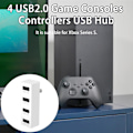 Miniatyrbillede 4 af 5: Udvidelsesdock 4-i-1 Ingen ventetid Anti-interferens 4 Usb2.0 Spilkonsoller Controllere Usb Hub Til  Xbox Series S