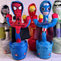 Miniatyrbillede 1 af 2: Superhelte Dansende Kaktus Elektronisk Spider-man Legetøj Baby Blød Plys Bamse Kan Synge Og Danse Stemme Interaktiv Fødselsdagsgave hulk with cloak