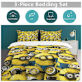 Miniatyrbild 5 av 5: x91 Minion 3-delat Sängklädesset Varmt Och Bekvämt Mjukt Påslakanset med 1 Påslakan Och 2 Örngott för Sovrum b91 135x200cm 53x78in
