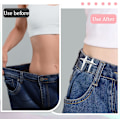 Miniatyrbild 2 av 5: 8 par jeans knappar för lösa jeans, byxor åtdragning klämma stjärna midjeband åtdragare justerbar spikfri midjespännen återanvändbar midje åtdragare
