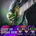 Miniatyrbilde 2 av 6: LED-gitarplekter, 3 stk. lysende gitarplekter, automatiske LED-lysende gitarplekter, blendende fargerike gitarplekter, gitartilbehør