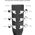 Miniatyrbilde 3 av 3: 6 stk 3l3r akustisk gitar stemmeskruer maskinhode stemmere, knotter stemmenøkler, slitesterke, gitarstreng stemmeskruer maskin, lukket låsingsstemme