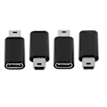 Pikkukuva 1 / 5: Mini USB - USB-C -sovitin - 4 kpl Mini USB -uros - Type-C -naarasmuunninsovitin MP3-soittimille