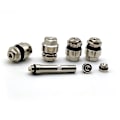 Pikkukuva 4 / 5: 7 kpl/sarja Universaali Stealth Chrome Metalli Pultti Upotus Asennus Näkymätön Rengasventtiilin Varret 11,5 mm Reikä Auton Renkaat