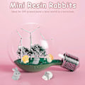 Miniatyrbild 4 av 5: 8 st Mini Kaniner Påsk Kanin Figuriner Mini Djur Fe Gården Miniatyr Moss Landskap Prydnader för Påsk