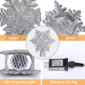 Miniatyrbilde 2 av 4: Juletrær Topper Lys, Led Lys Opp Lighted Snowflake Jul Topper Projecter Med Projeksjon For Innendørs Utendørs Jul Tre Dekor Dec