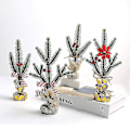 Miniatyrbilde 5 av 5: Mini juletre dekorasjon julepynt 4 stk grønn