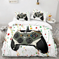 Miniatyrbild 5 av 5: v5505 Sängkläder 3 Delar Gamepad Pojkar Sängklädesset Påslakan Örngott Storlek Sängkläder IU5505 200x200cm 78x78in