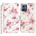 Miniatyrbild 1 av 5: Motorola Moto G14 5g Plånboksfodral i Läder 3d Mönster Folio Cover Roses