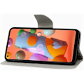 Miniatyrbild 4 av 4: Samsung Galaxy A21S fodral i ultratunt läder med kortplatser magnetiskt stativ Samsung Galaxy A21S Pai