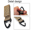 Miniatyrbilde 4 av 5: 4 stk. Hengekarabinkrok Nylon Vevbånd Trekant Spenne Stroppklips for Ryggsekk Khaki